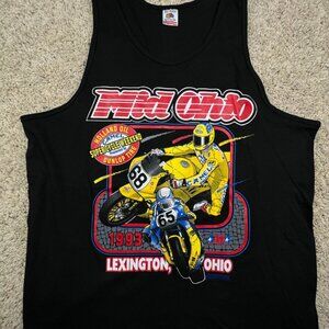 VTG NOS Mid Ohio 1993 Lexington Ohio AMA Sanctioned Sleeveless Tank Top Black XL